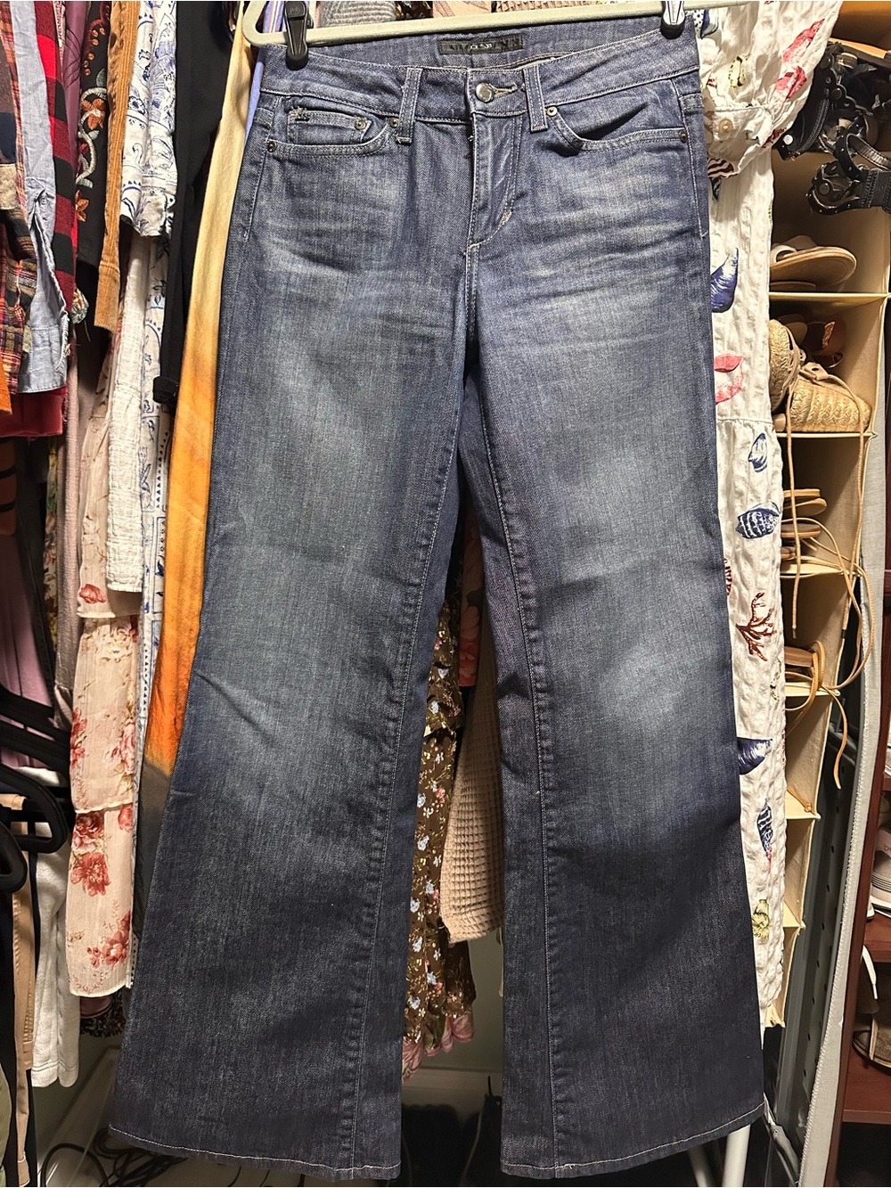Joe's Jeans Dark Blue Wide Leg Flare Jeans